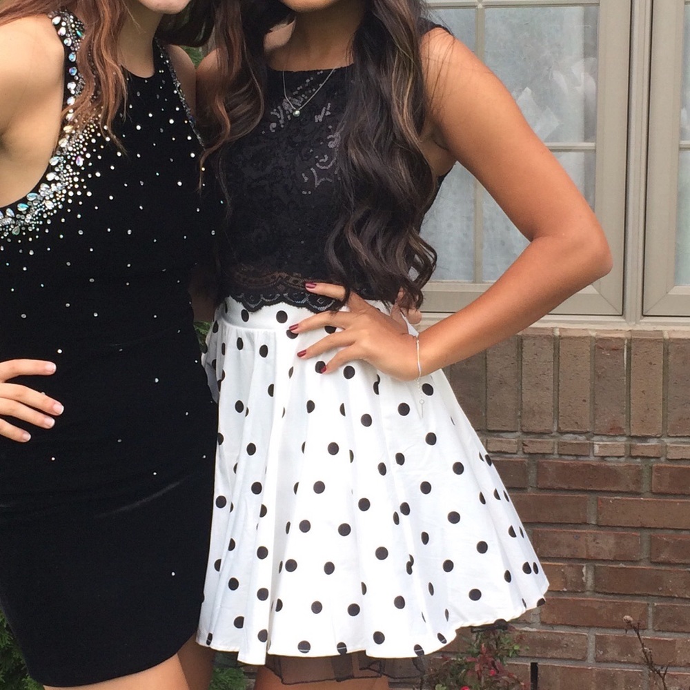 Two-piece homecoming/prom dress